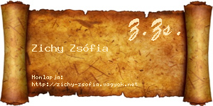 Zichy Zsófia névjegykártya