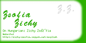 zsofia zichy business card